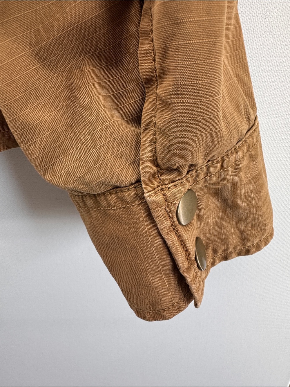 J. Crew Classic Twill Chino Utility Jacket Camel Tan Size Large Safari Preppy - Picture 8 of 10